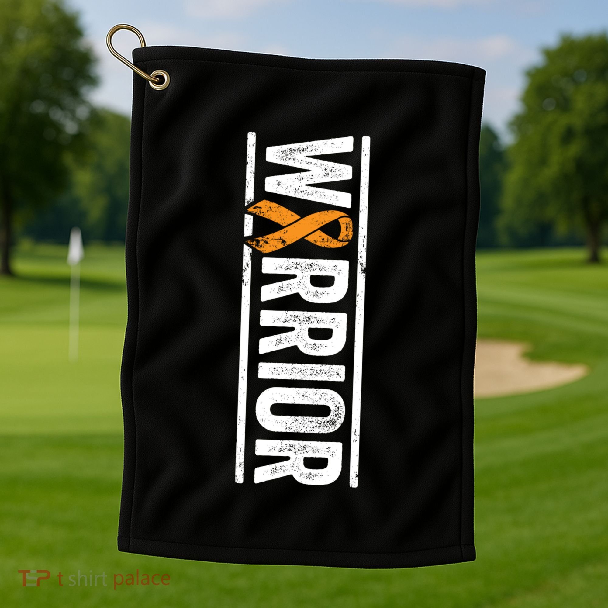 Multiple Sclerosis Warrior Gift Vertical Ms Awareness Ribbon Gift Golf Towel