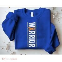 Multiple Sclerosis Warrior Gift Vertical Ms Awareness Ribbon Gift Sweatshirt thumb 2