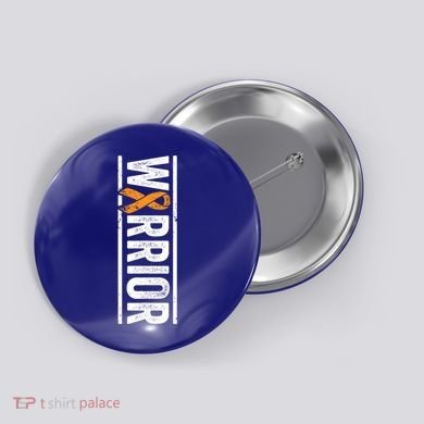 Multiple Sclerosis Warrior Gift Vertical Ms Awareness Ribbon Gift Button