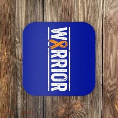 Multiple Sclerosis Warrior Gift Vertical Ms Awareness Ribbon Gift Coaster
