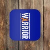 Multiple Sclerosis Warrior Gift Vertical Ms Awareness Ribbon Gift Coaster thumb 0