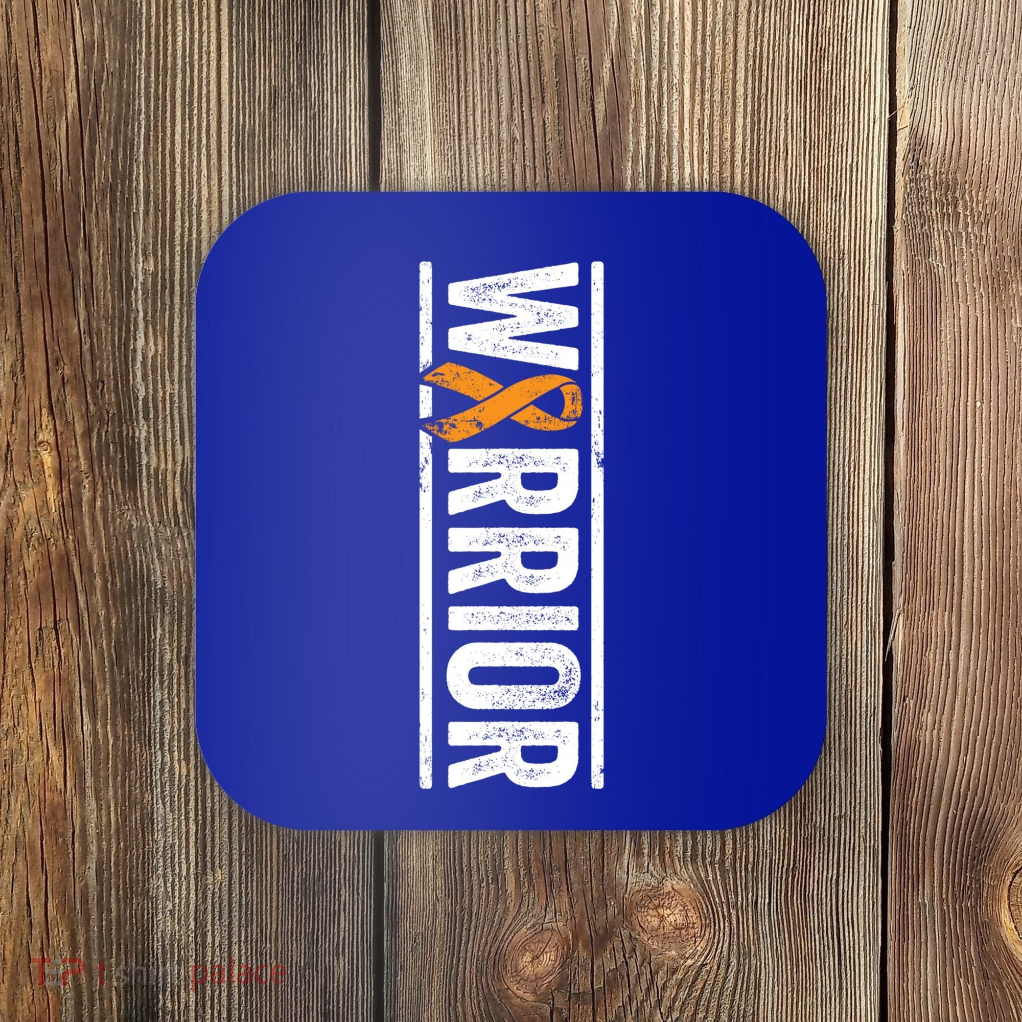 Multiple Sclerosis Warrior Gift Vertical Ms Awareness Ribbon Gift Coaster