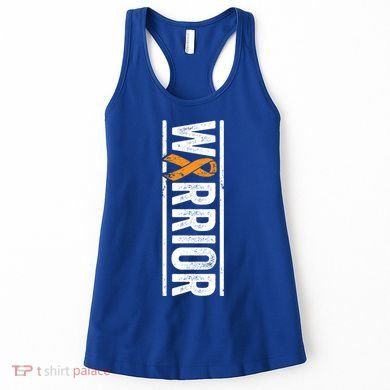 Multiple Sclerosis Warrior Gift Vertical Ms Awareness Ribbon Gift Women's Tank Top
