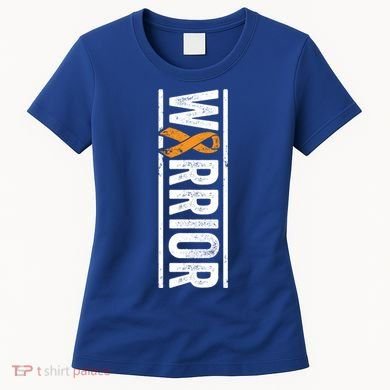 Multiple Sclerosis Warrior Gift Vertical Ms Awareness Ribbon Gift Women's T-Shirt