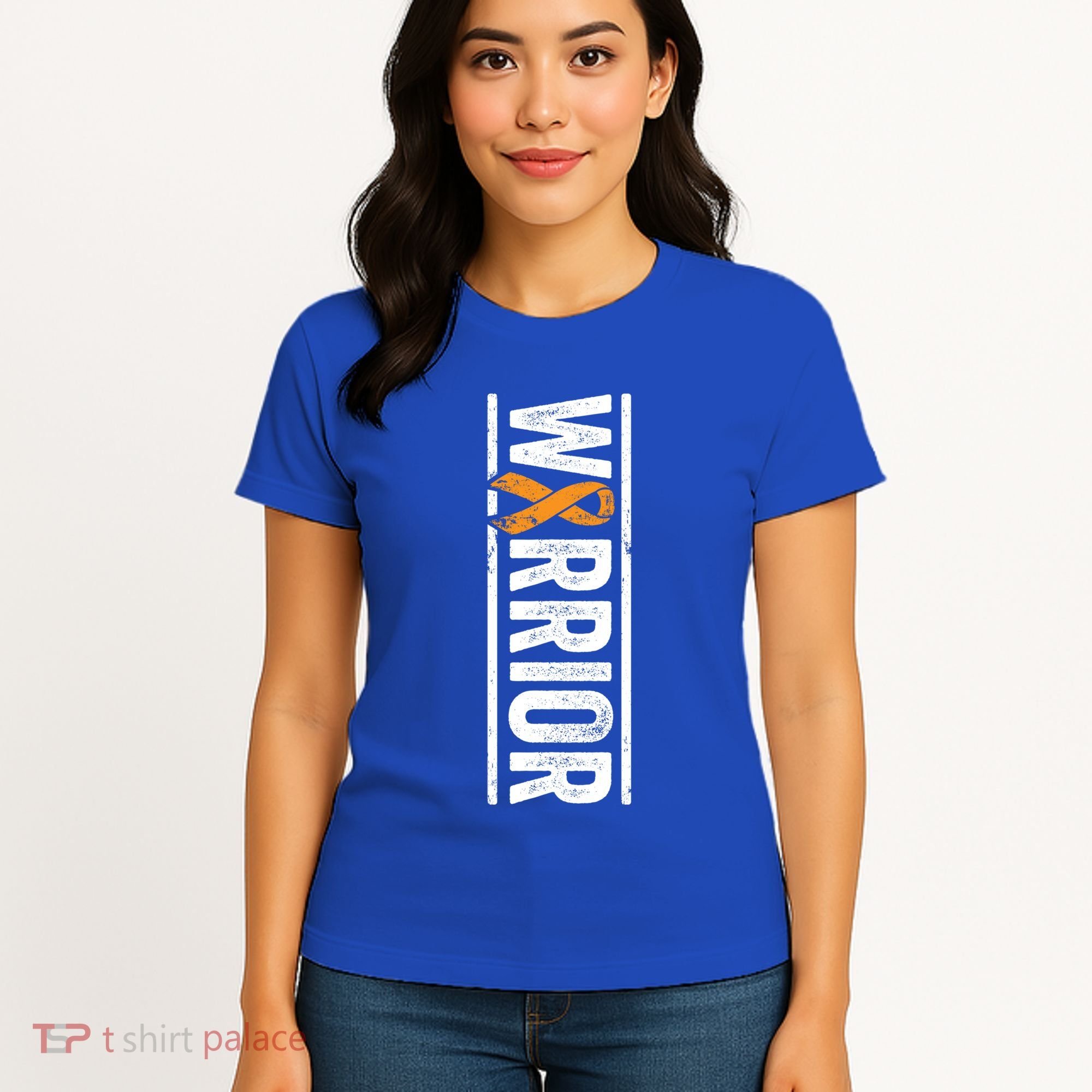 Multiple Sclerosis Warrior Gift Vertical Ms Awareness Ribbon Gift Women's T-Shirt