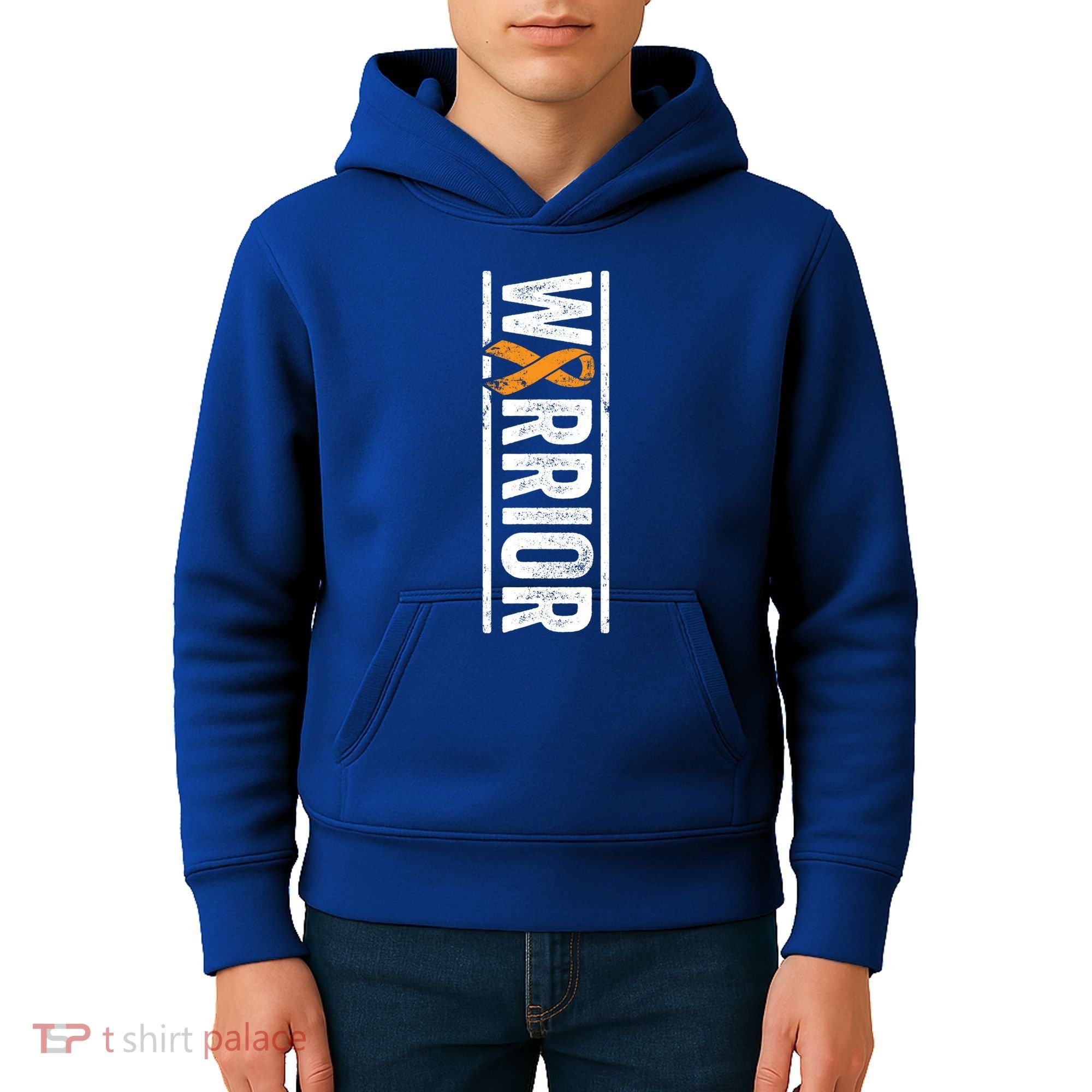 Multiple Sclerosis Warrior Gift Vertical Ms Awareness Ribbon Gift Kids Hoodie