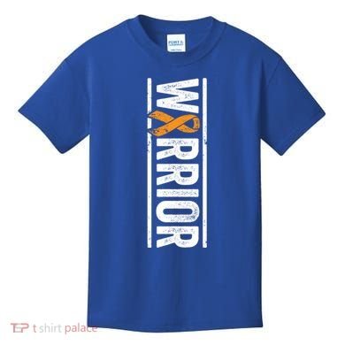 Multiple Sclerosis Warrior Gift Vertical Ms Awareness Ribbon Gift Kids T-Shirt