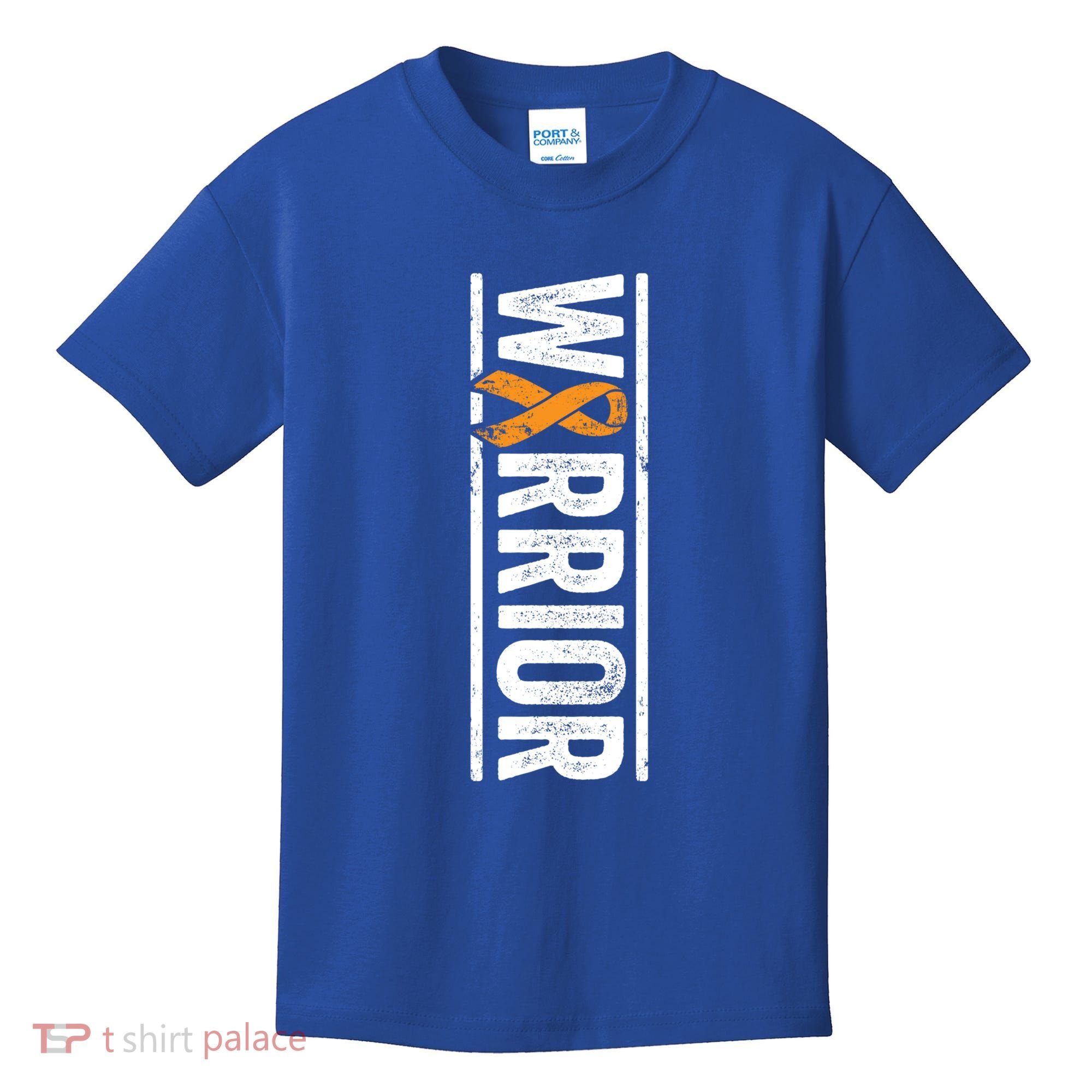 Multiple Sclerosis Warrior Gift Vertical Ms Awareness Ribbon Gift Kids T-Shirt