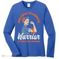 Multiple Sclerosis Warrior It's Not For The Weak Ms Meaningful Gift Women's Long Sleeve Shirt thumb 0