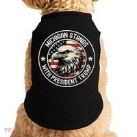Michigan Stands With Trump Gift Doggie Tank thumb 0