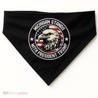 Michigan Stands With Trump Gift USA-Made Doggie Bandana thumb 0