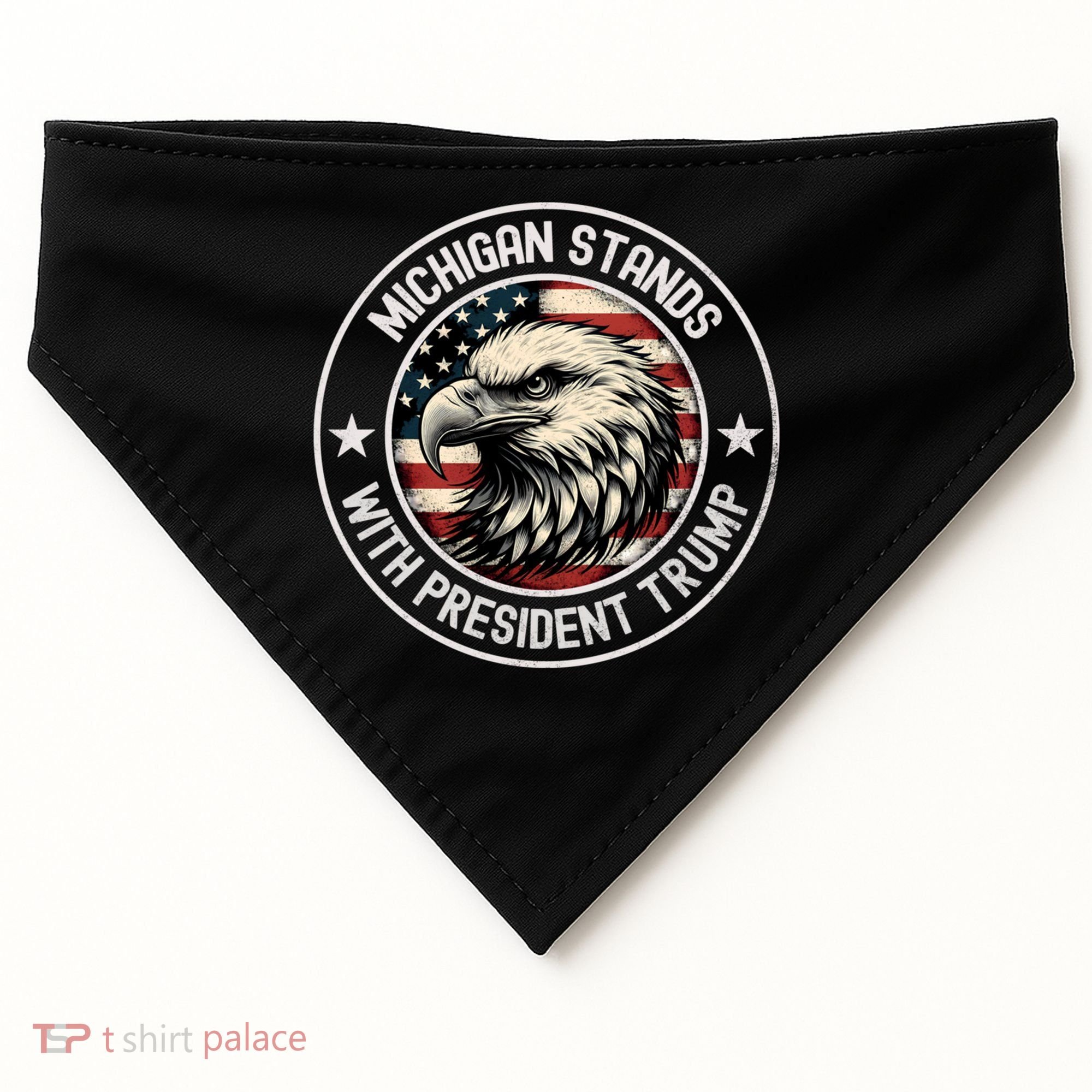 Michigan Stands With Trump Gift USA-Made Doggie Bandana