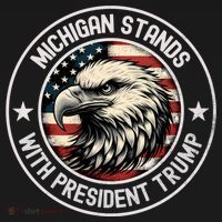 Michigan Stands With Trump Gift Ornament thumb 1