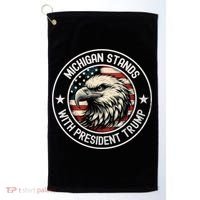 Michigan Stands With Trump Gift Golf Towel thumb 0