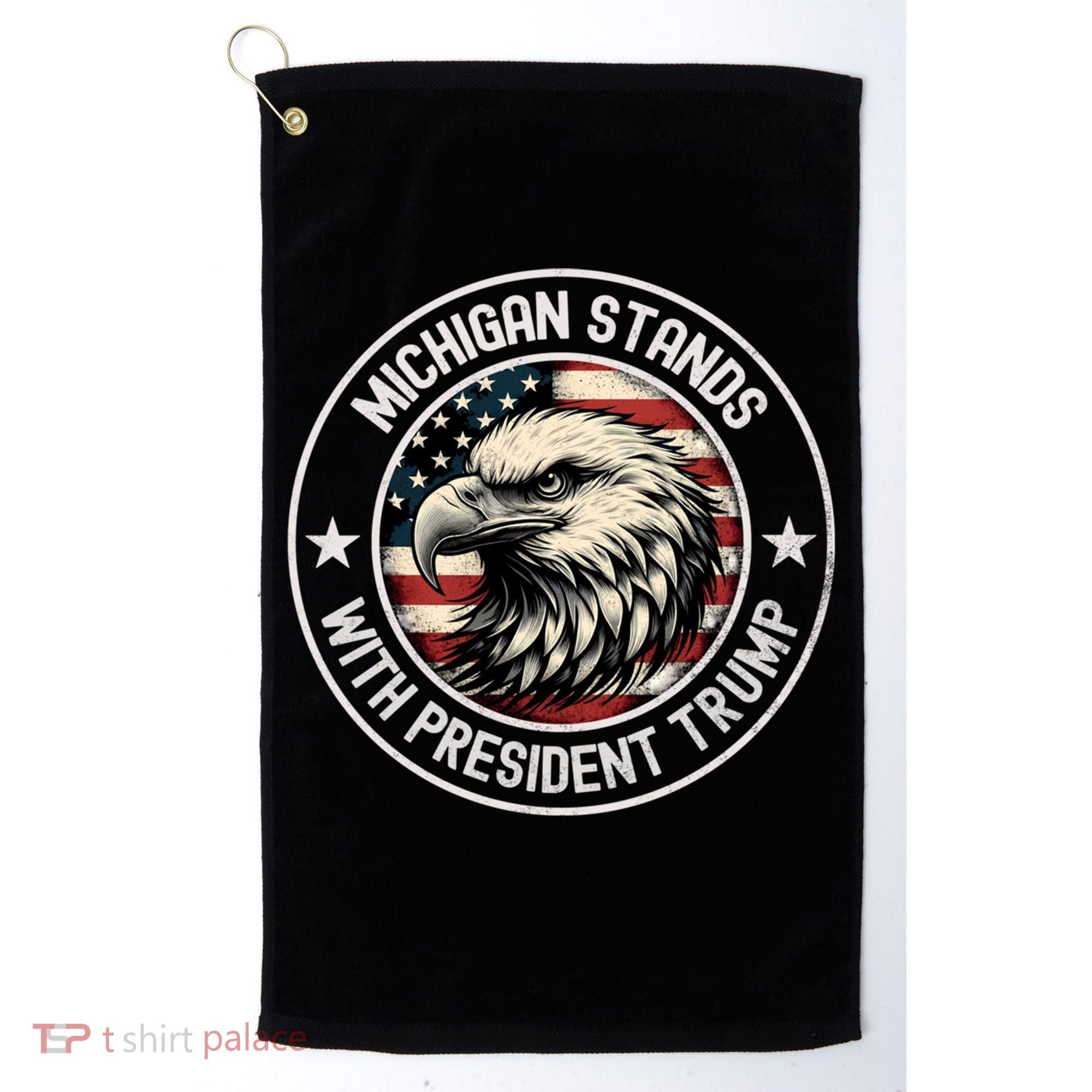 Michigan Stands With Trump Gift Golf Towel