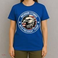 Michigan Stands With Trump Gift T-Shirt thumb 4