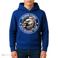 Michigan Stands With Trump Gift Kids Hoodie thumb 4