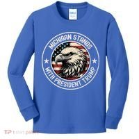 Michigan Stands With Trump Gift Kids Long Sleeve Shirt thumb 0