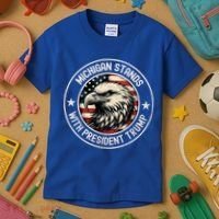 Michigan Stands With Trump Gift Kids T-Shirt thumb 3