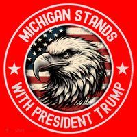 Michigan Stands With Trump Gift Santa Hat thumb 1