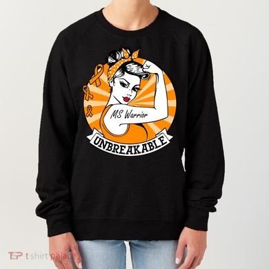 Multiple Sclerosis Warrior Funny Gift Ms Unbreakable Awareness Funny Gift Women's Sweatshirt