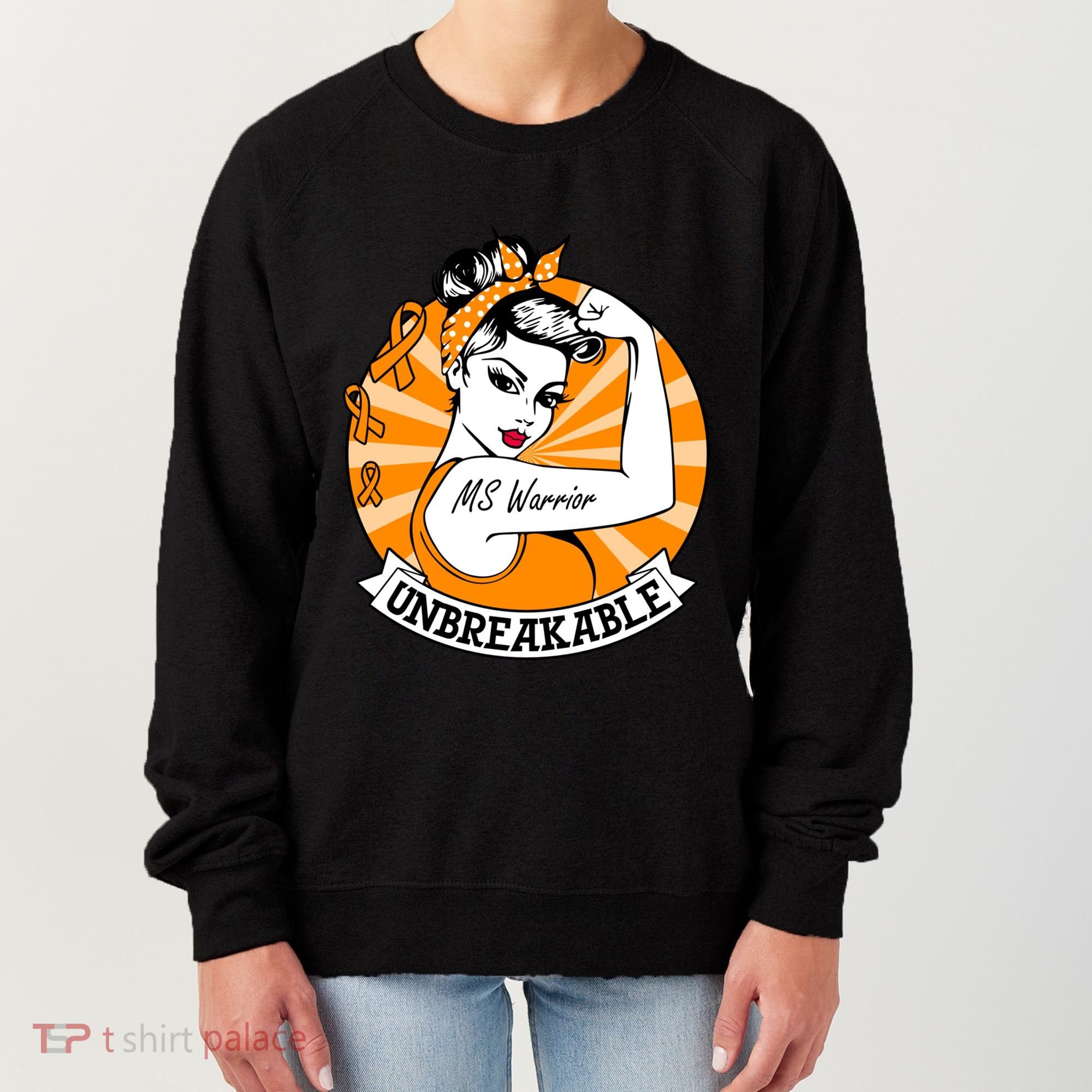 Multiple Sclerosis Warrior Funny Gift Ms Unbreakable Awareness Funny Gift Women's Sweatshirt