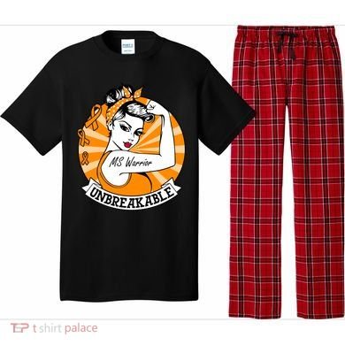 Multiple Sclerosis Warrior Funny Gift Ms Unbreakable Awareness Funny Gift Pajama Set