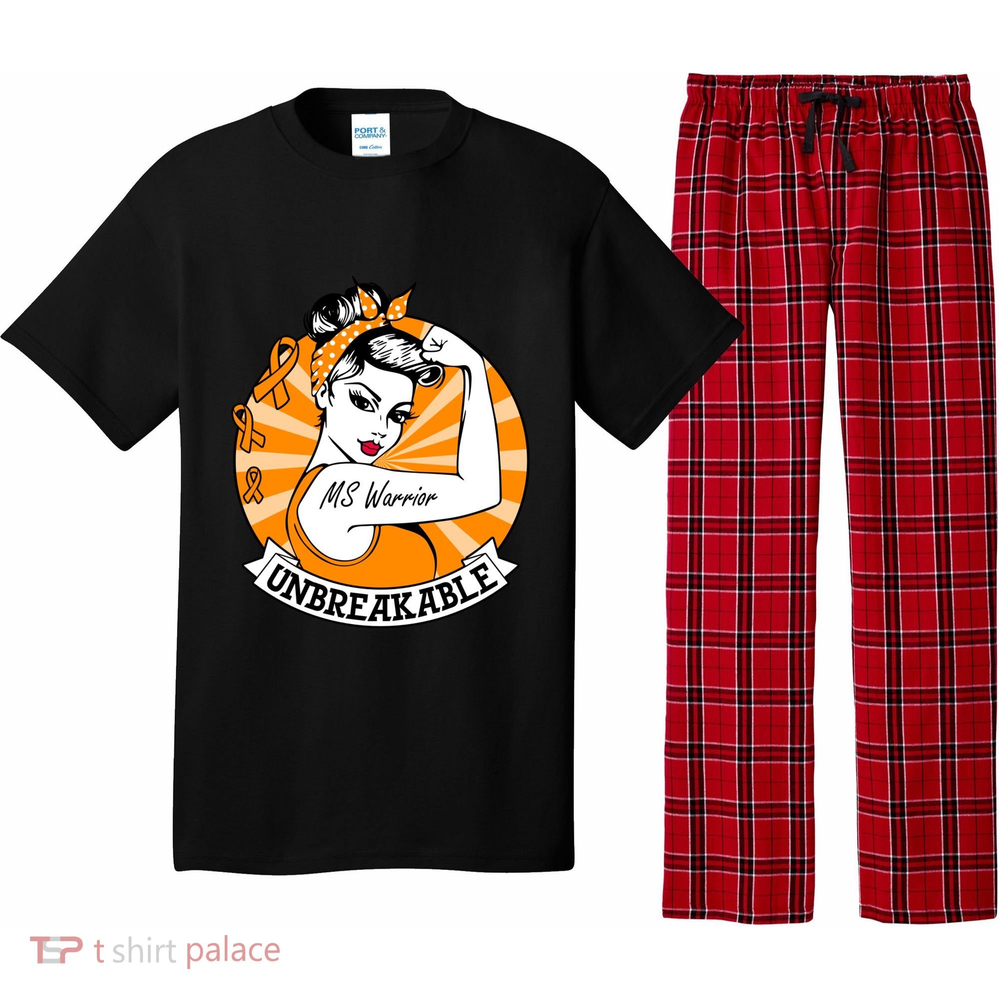 Multiple Sclerosis Warrior Funny Gift Ms Unbreakable Awareness Funny Gift Pajama Set