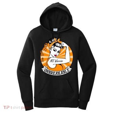 Multiple Sclerosis Warrior Funny Gift Ms Unbreakable Awareness Funny Gift Women's Hoodie