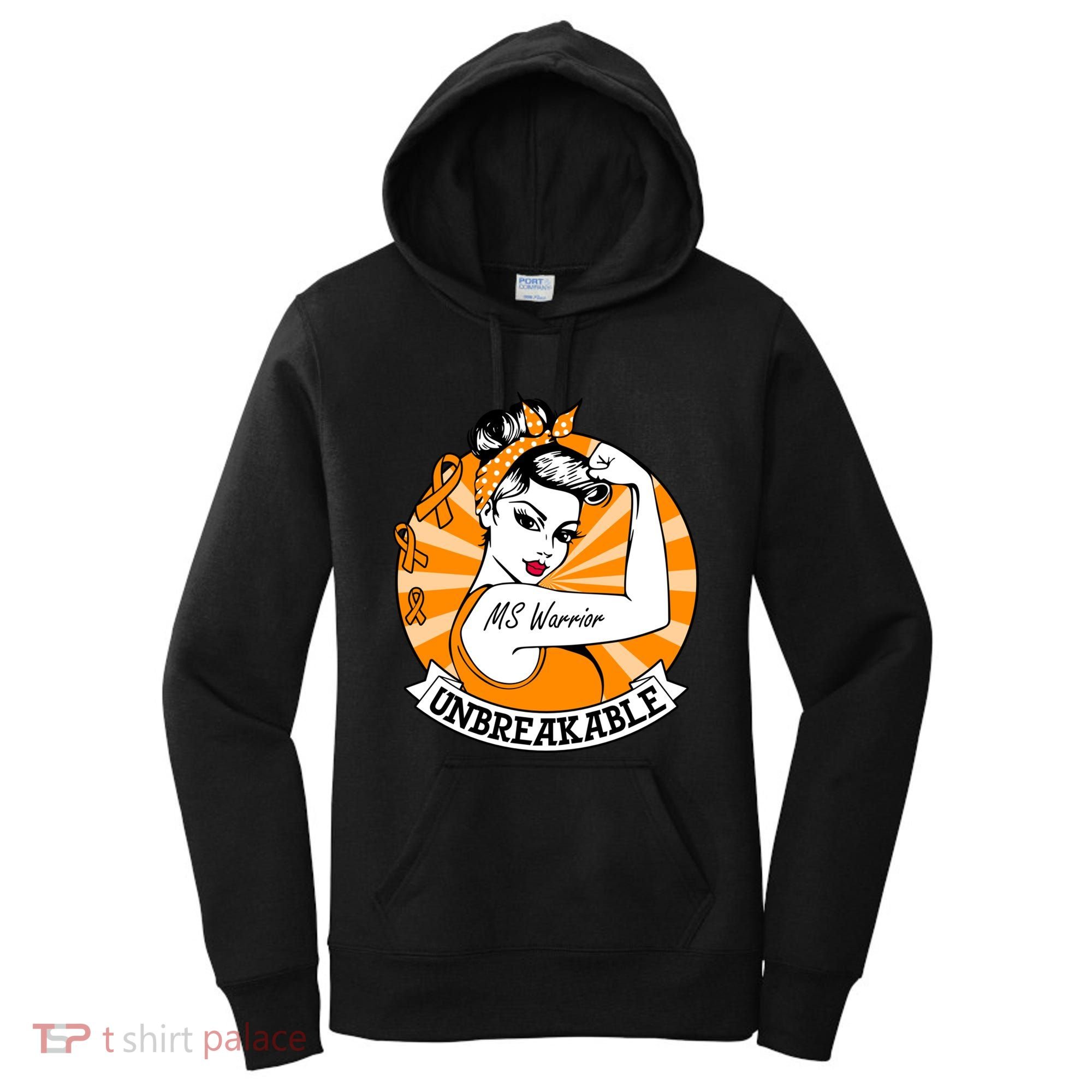 Multiple Sclerosis Warrior Funny Gift Ms Unbreakable Awareness Funny Gift Women's Hoodie