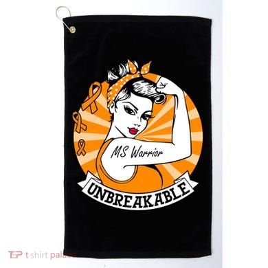 Multiple Sclerosis Warrior Funny Gift Ms Unbreakable Awareness Funny Gift Golf Towel