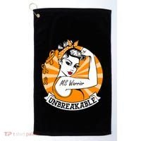 Multiple Sclerosis Warrior Funny Gift Ms Unbreakable Awareness Funny Gift Golf Towel thumb 0