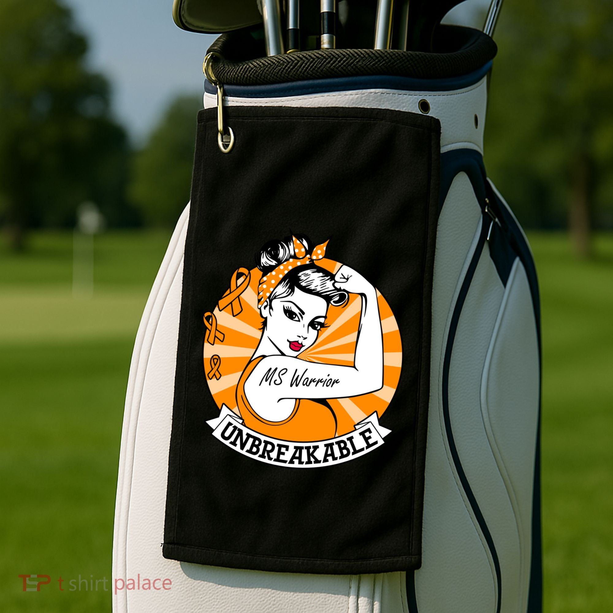 Multiple Sclerosis Warrior Funny Gift Ms Unbreakable Awareness Funny Gift Golf Towel