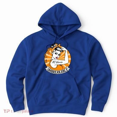 Multiple Sclerosis Warrior Funny Gift Ms Unbreakable Awareness Funny Gift Hoodie