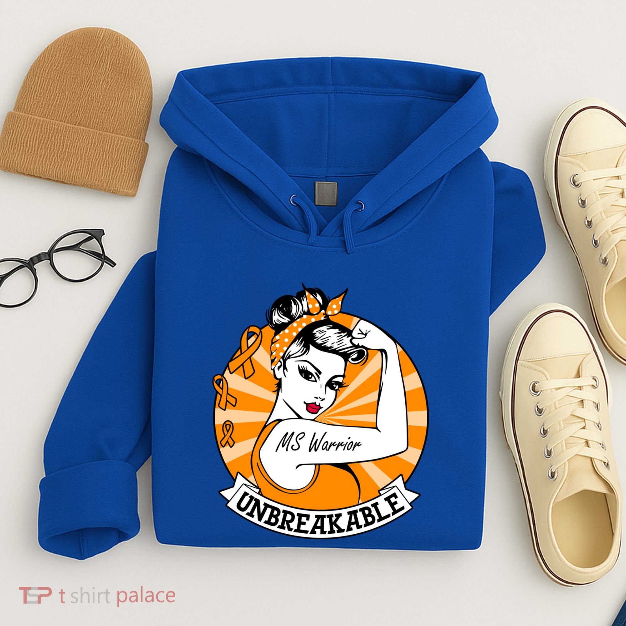 Multiple Sclerosis Warrior Funny Gift Ms Unbreakable Awareness Funny Gift Hoodie