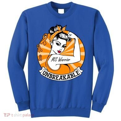 Multiple Sclerosis Warrior Funny Gift Ms Unbreakable Awareness Funny Gift Sweatshirt