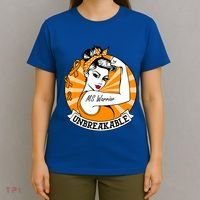 Multiple Sclerosis Warrior Funny Gift Ms Unbreakable Awareness Funny Gift T-Shirt thumb 4