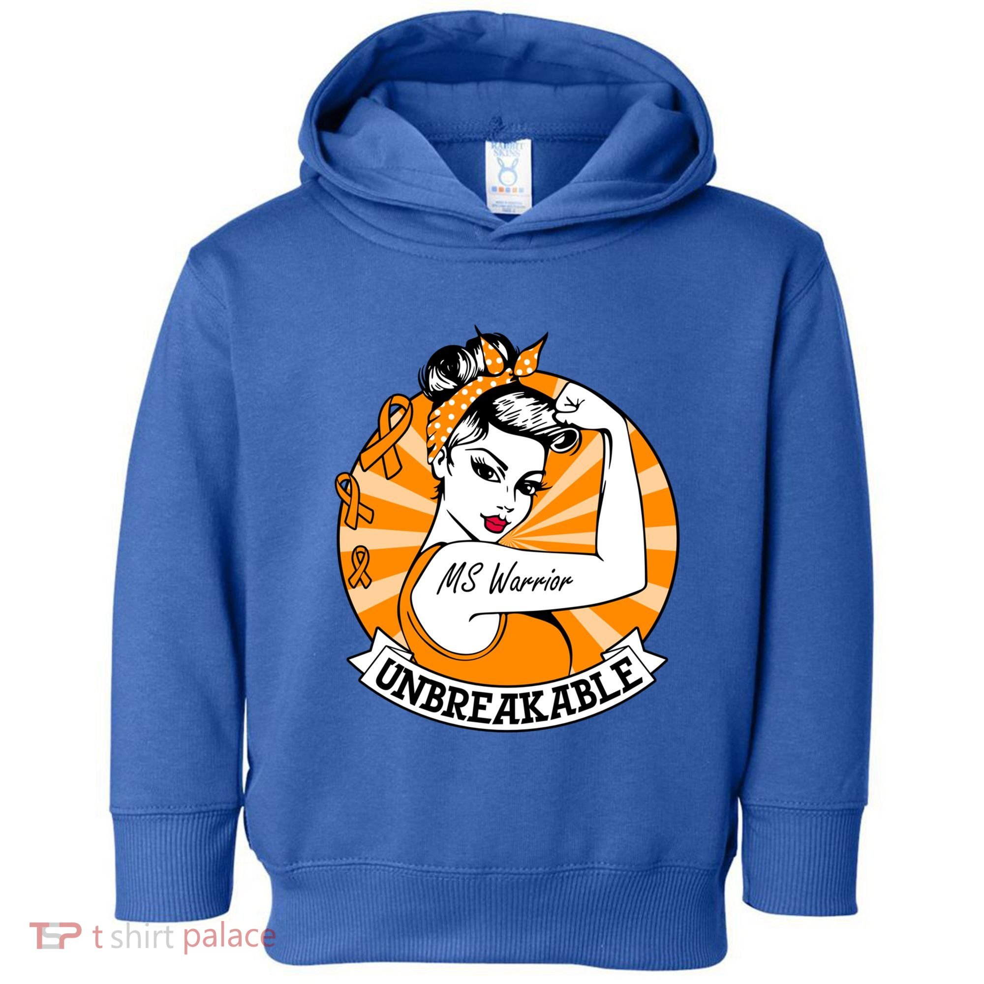 Multiple Sclerosis Warrior Funny Gift Ms Unbreakable Awareness Funny Gift Toddler Hoodie