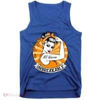 Multiple Sclerosis Warrior Funny Gift Ms Unbreakable Awareness Funny Gift Tank Top thumb 0