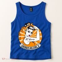 Multiple Sclerosis Warrior Funny Gift Ms Unbreakable Awareness Funny Gift Tank Top thumb 2