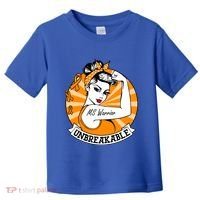 Multiple Sclerosis Warrior Funny Gift Ms Unbreakable Awareness Funny Gift Toddler T-Shirt thumb 0