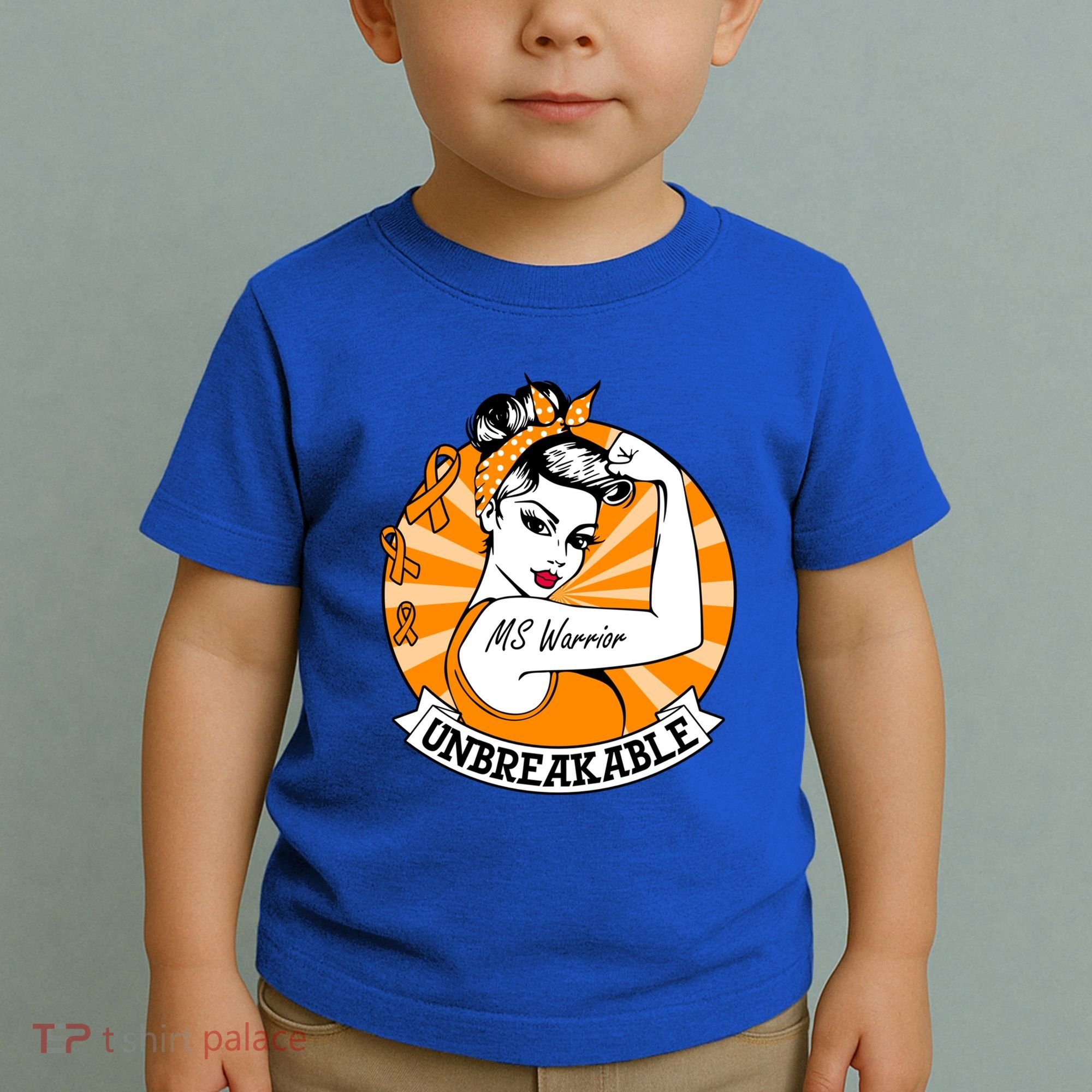 Multiple Sclerosis Warrior Funny Gift Ms Unbreakable Awareness Funny Gift Toddler T-Shirt
