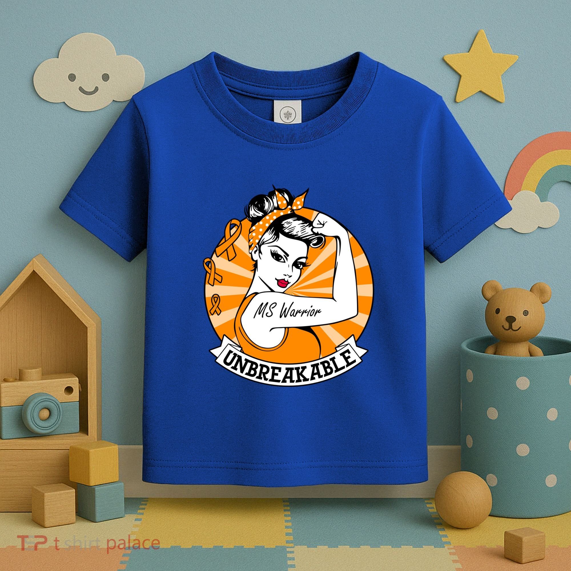 Multiple Sclerosis Warrior Funny Gift Ms Unbreakable Awareness Funny Gift Toddler T-Shirt