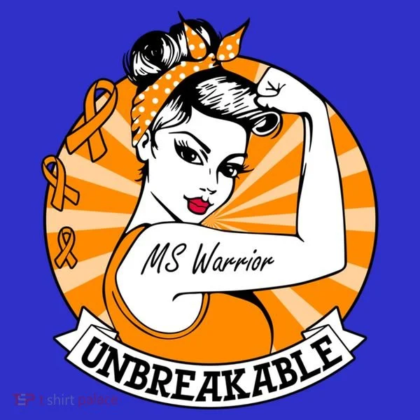 Multiple Sclerosis Warrior Funny Gift Ms Unbreakable Awareness Funny Gift Women's Long Sleeve Shirt
