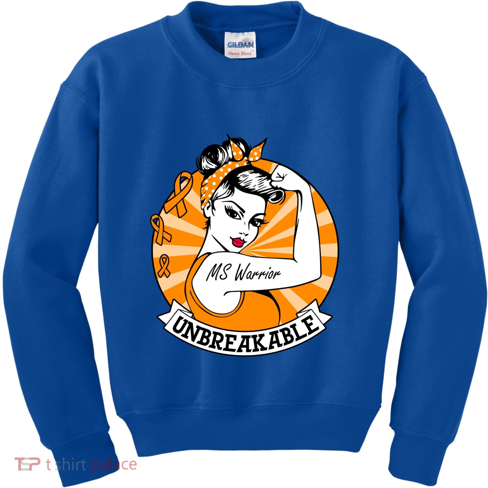 Multiple Sclerosis Warrior Funny Gift Ms Unbreakable Awareness Funny Gift Kids Sweatshirt