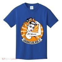 Multiple Sclerosis Warrior Funny Gift Ms Unbreakable Awareness Funny Gift Kids T-Shirt thumb 0