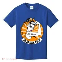 Multiple Sclerosis Warrior Funny Gift Ms Unbreakable Awareness Funny Gift Kids T-Shirt thumb 0