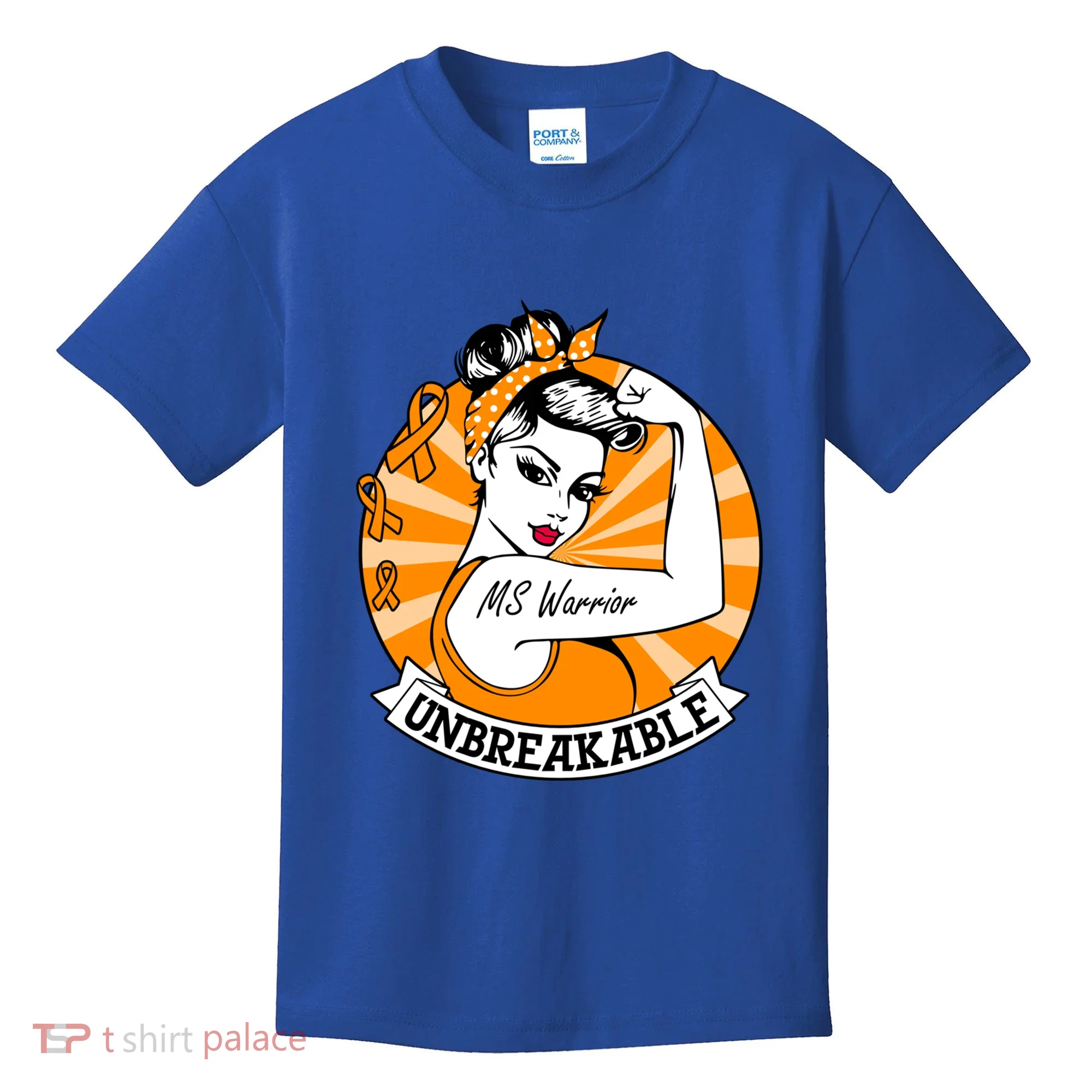 Multiple Sclerosis Warrior Funny Gift Ms Unbreakable Awareness Funny Gift Kids T-Shirt
