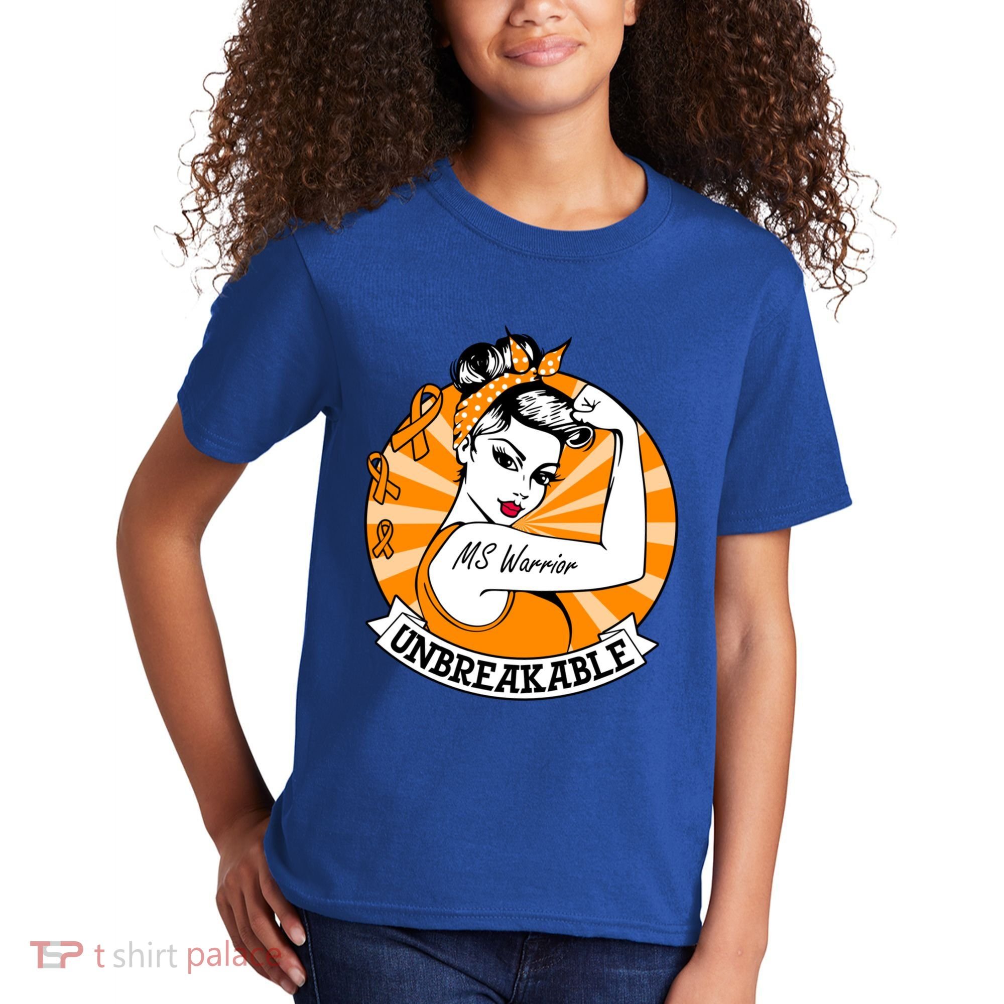 Multiple Sclerosis Warrior Funny Gift Ms Unbreakable Awareness Funny Gift Kids T-Shirt