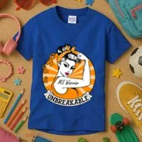 Multiple Sclerosis Warrior Funny Gift Ms Unbreakable Awareness Funny Gift Kids T-Shirt thumb 3